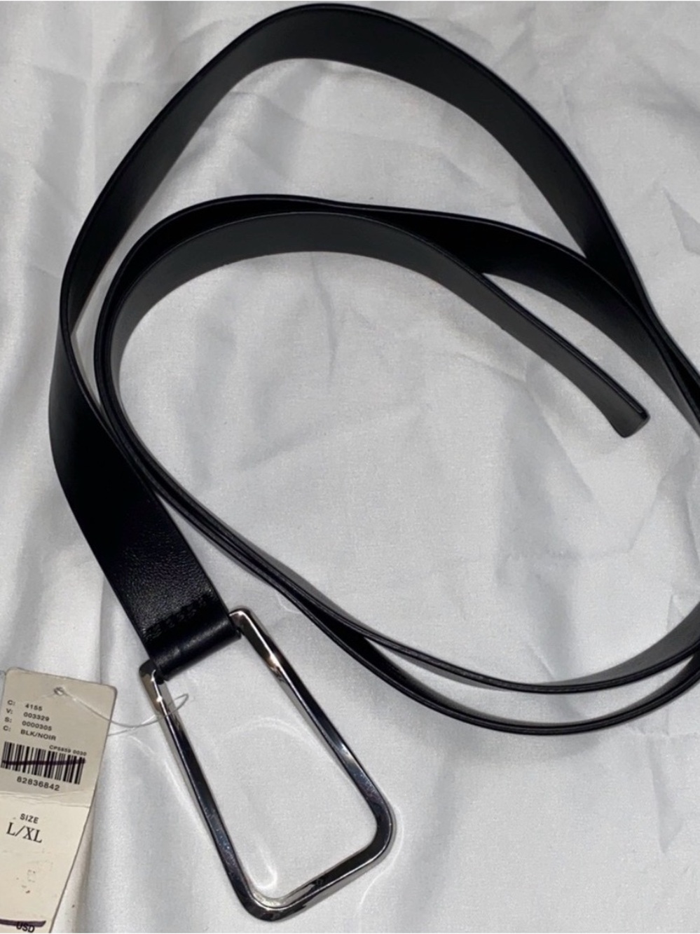 Anthropologie Tie Belt with Silver Buckle – Size L/XL – Man-Made Materials NWOT - Picture 2 of 4